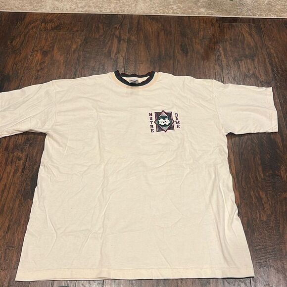Vintage Notre Dame Tee made in USA size XL never been washed still have sticker - Picture 1 of 11